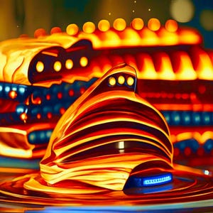 Futuristic Building Throw Pillow with Neon Lights - Modern Urban Decor for a Chic Home