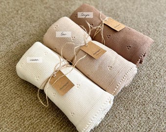 Baby Knit Blanket Soft GOTS Organic Cotton