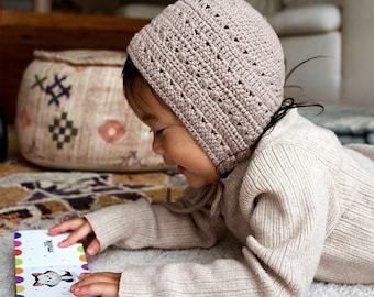 Baby Toddler Crochet Bonnet Hat