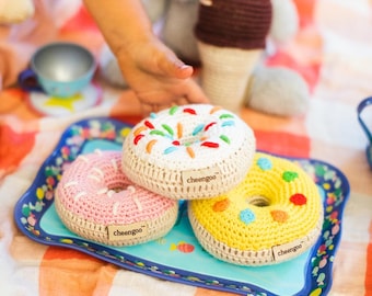 Donut Rattle Baby Toddler Crochet Toy