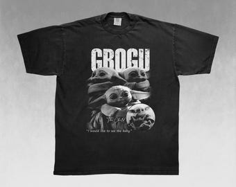 Disney Grogu T-Shirt, Vintage Star Wars The Mandalorian Shirt, Galaxy's Edge Trip