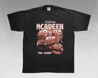 Retro Lightning McQueen Comfort Colors Shirt, Vintage Disney Pixar Car Movies Shirt