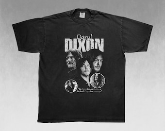 Retro Daryl Dixon Graphic Tee, TV Series Shirt, Daryl Dixon Fan Gift