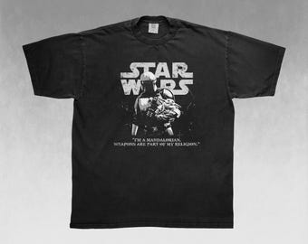 Vintage Mandalorian T-Shirt, Dies ist der Weg Shirt, Din Djarin Grogu Star Wars Shirt