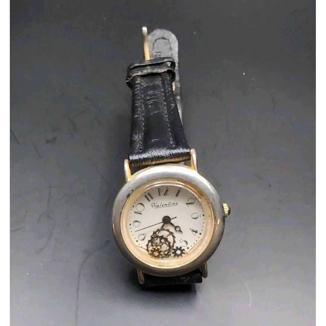 Vintage‎ Valentino GTI Watch Brown Leather Strap Untested Vintage Valentino GTI Watch Brown Leather Strap Not Running  main image 4