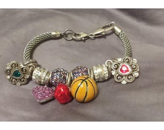 Brighton Charm Bracelet With Original Clasp And Basketball Charm