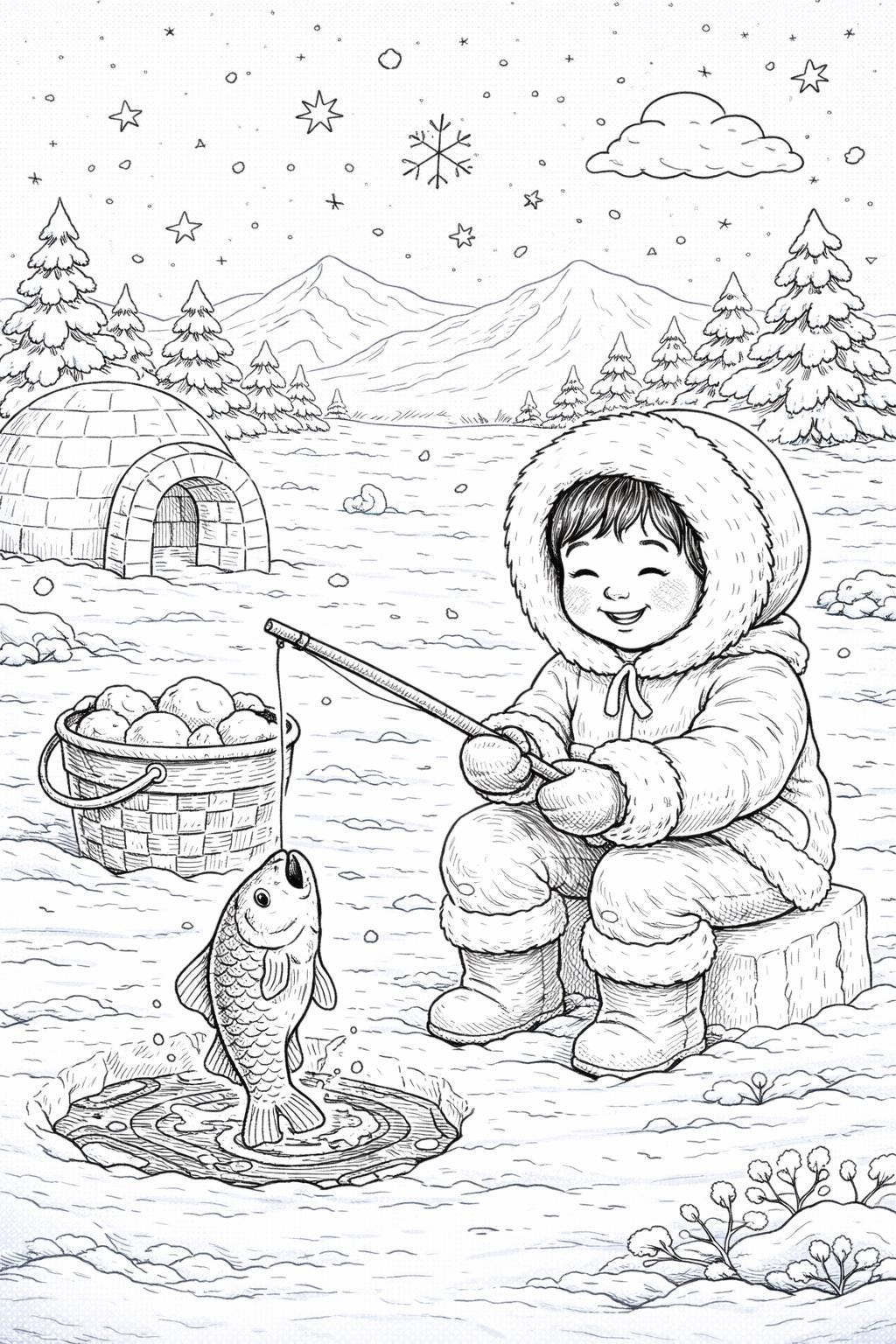 Arctic Animals Coloring Book for Kids | 30 Pages Printable | Tundra ...