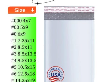 Any Size Poly Bubble Mailers Self Seal Padded Shipping Bags Waterproof Lightweight