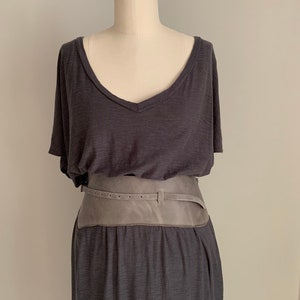 Matte Grey Obi Corset Belt #2154