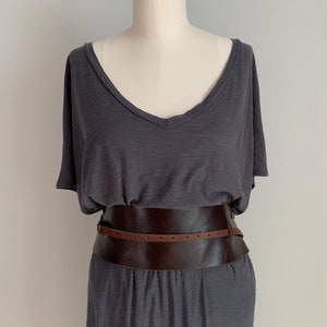 Shiny Brown Obi Corset Belt #2128