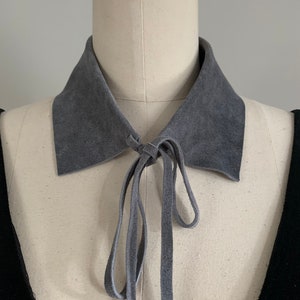 Grey Suede Collar Necklace