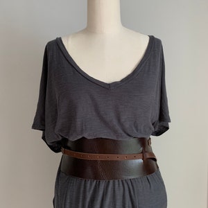 Shiny Brown Obi Corset Belt #2174