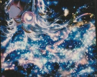 Limited Edition of 5 Worldwide | Award-Winning Cosmic Metal Print – Milky Way Music | Celestial Galaxy Art by Japanese Artist
