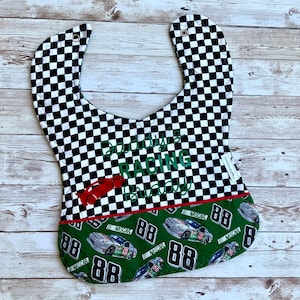 On Sale, Handmade Racing toddler bib, Daddy’s Racing Buddy bib, Racing birthday, Racer birthday bib, racing baby bib