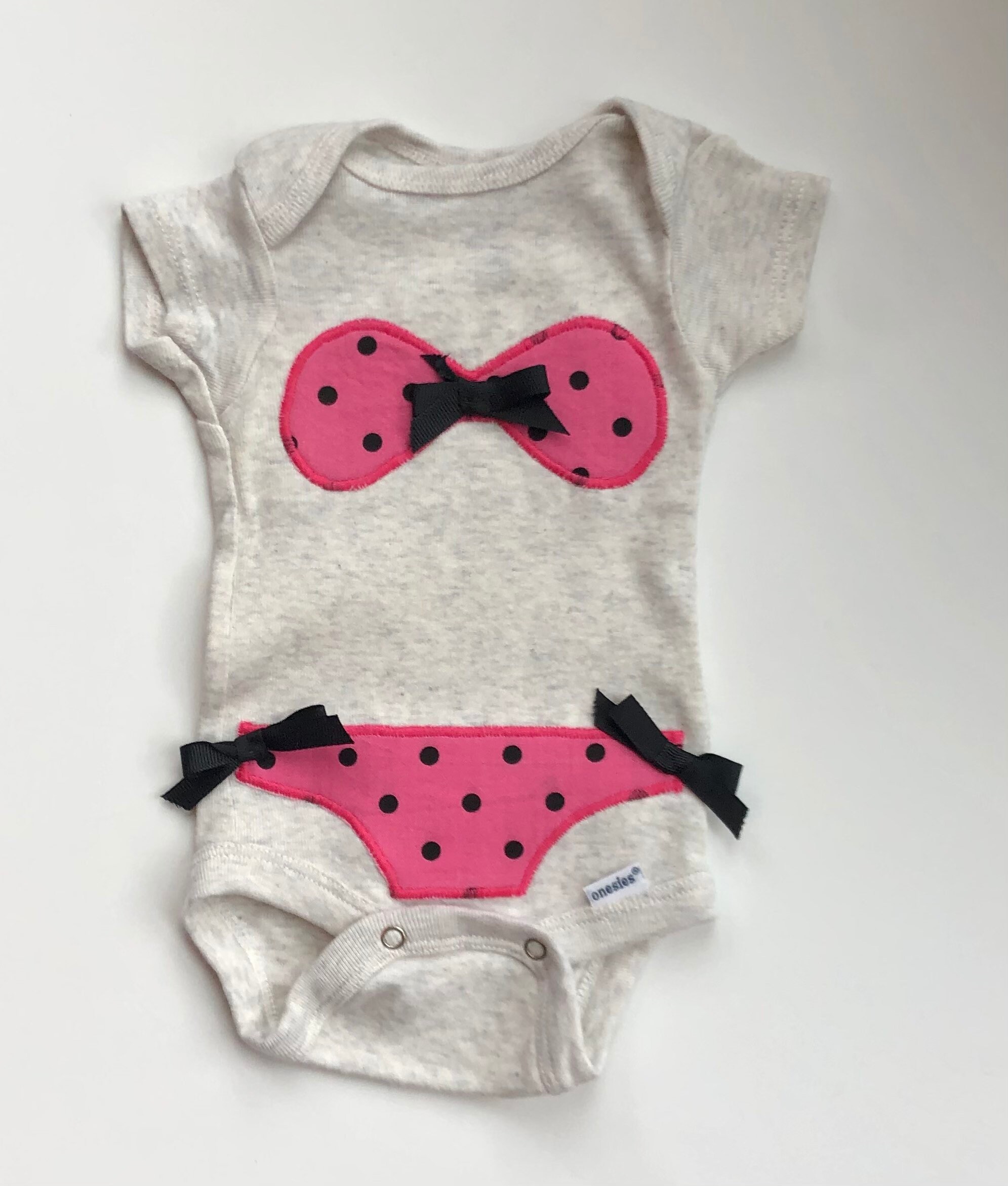 Handmade STRING Bikini Girls Onesie Baby Mockbikini Etsy UK