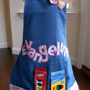 Girl&#39;s Personalized Shopkins Apron, Painting apron, Shopkins Art Smock, Shopkins Birthday Party, baking apron, Lippy Lips, Kooky Cookie