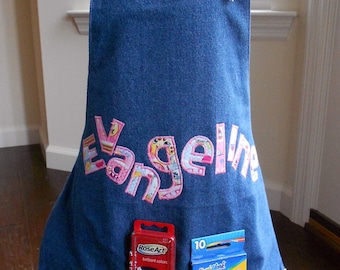 Girl's Personalized Shopkins Apron, Painting apron, Shopkins Art Smock, Shopkins Birthday Party, baking apron, Lippy Lips, Kooky Cookie