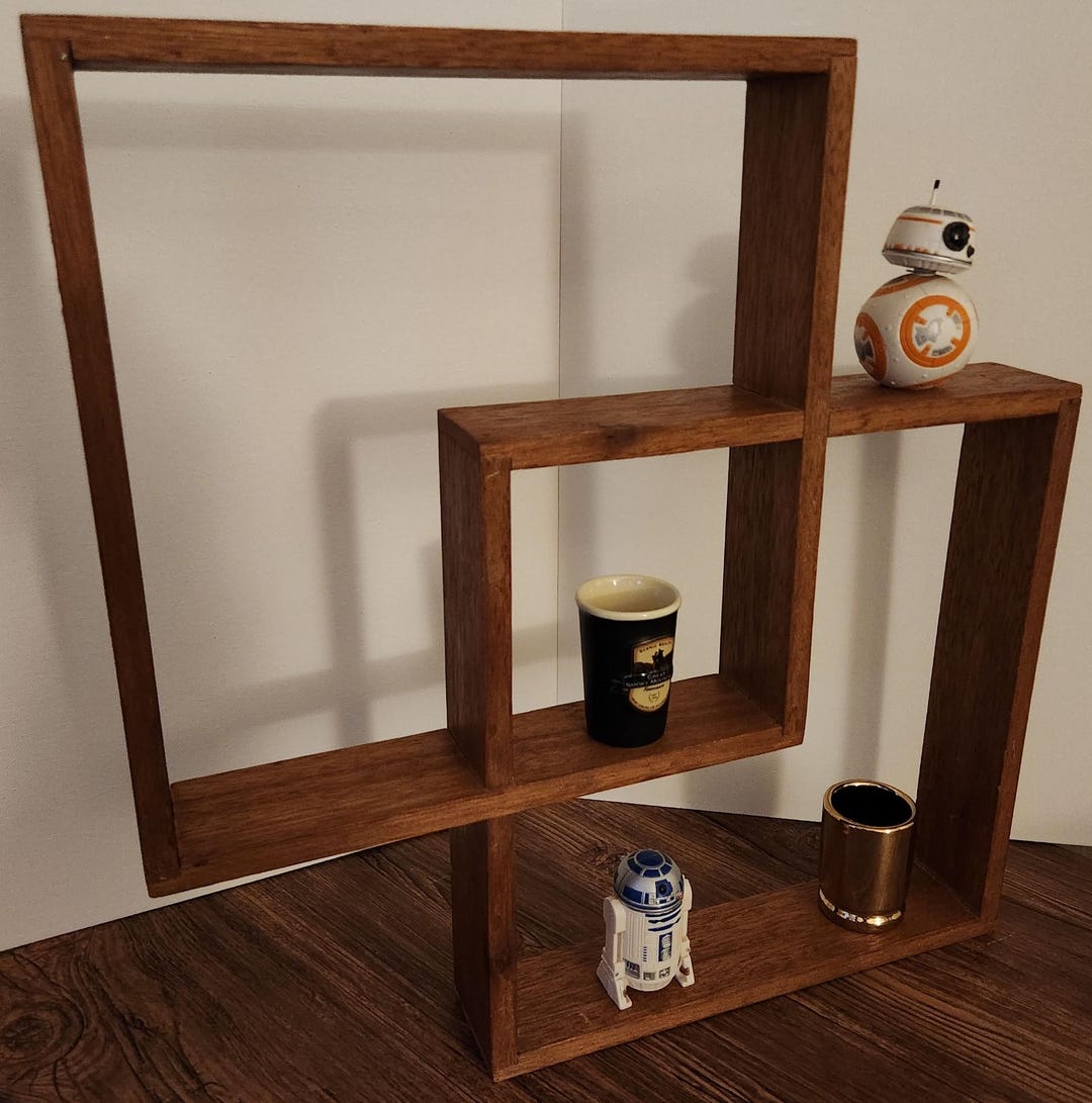 Geometric Shadowbox Shelves, Knick Knack Display - Etsy
