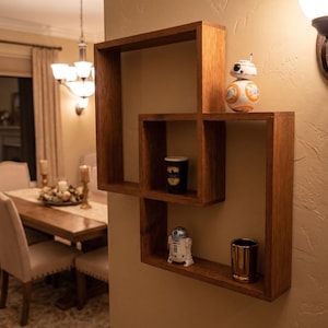 Geometric Shadowbox Shelves, Knick Knack Display