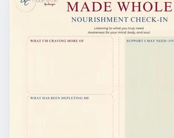 Made Whole Ritual Mini Set | Printable Daily Ritual Pages | Analog Well-Being Journal