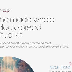 The Inner Compass Tarot Spread | Clock-Based Tarot Ritual Kit | Daily Intuitive Reflection | Printable PDF