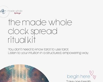 The Inner Compass Tarot Spread | Clock-Based Tarot Ritual Kit | Daily Intuitive Reflection | Printable PDF