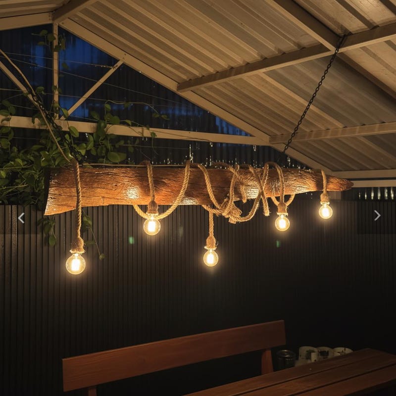 Hanging String Rope Light Rope Pendant Light - Etsy