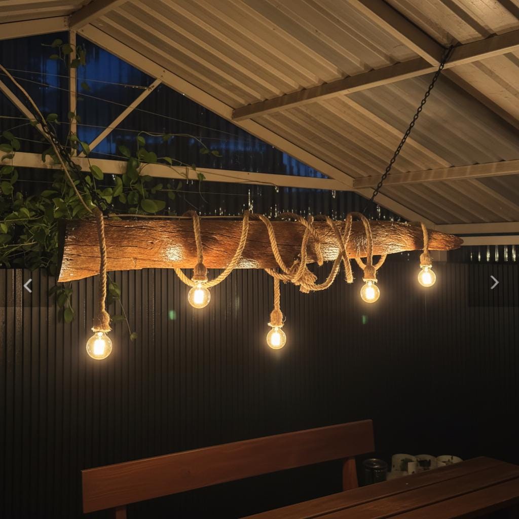 Hangling Rope Lights Boho Rope Hanging Lights, Knotted Jute Pendant Lighting With Edison ...