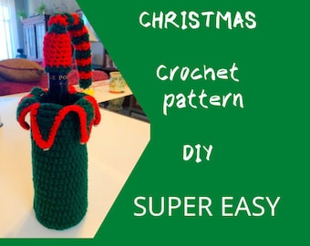 Crochet patterns wine bottle carrier, bottle holder