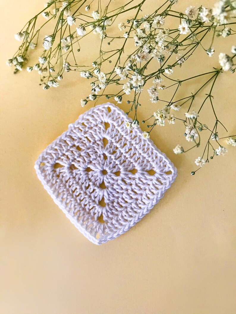 Crochet Pattern Granny Squares Coaster Easy Photo Tutorial Etsy