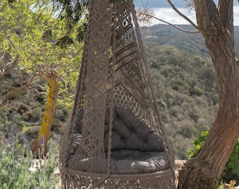 Handgemachter Stuhl, Makramee Outdoor Schaukel, Outdoor Möbel