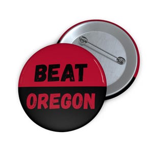 Beat Oregon Pin: Texas Tech Red Raiders 2025 Playoff Fan Gear