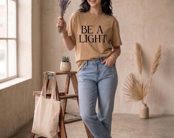 Be a Light Christian Tee – Bella+Canvas Tri-Blend Soft Shirt
