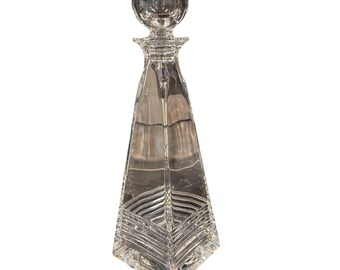 Tiffany & Co. Frank Lloyd Wright Crystal Decanter with Round Stopper 13.5" Tall