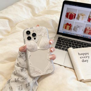 Kreatywne etui na telefon w stylu koronki do iPhone'a 17 16 15 14 13 Pro Max, zabawne etui na telefon, prezent dla niej, najlepszy prezent dla niej