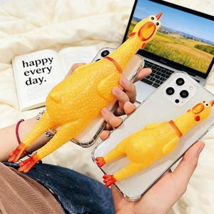 Creative Laying Chicken Casual Fingertip Toy Phone Casefor iphone 14 pro max case,iphone 11 12 13 14 case,Funny phone case,Best gift for her