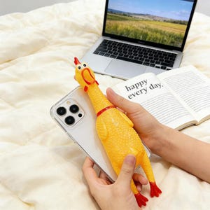 Creative Scream Chicken Phone Case for iphone 17 16 15 14 13 Pro Max,Funny phone case,Gift for her,Best gift for her