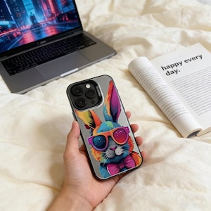 Cool Sunglasses Rabbit Phone case Bunny Phone Case for iphone 17 16 15 14,Spring Phone Cover,Easter Decor Easter Gift,Spring Holiday Gift