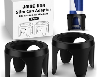 Slim Can Cup Holder Insert | Wiggle-Free Car Adapter, 2-PACK