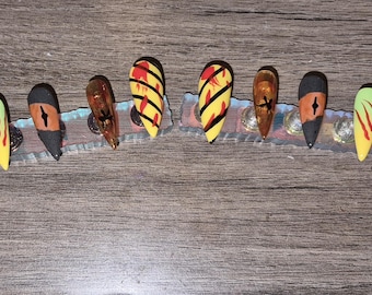 Jurassic Park press on nails