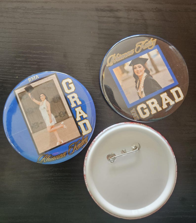 Custom Graduation Photo Button | Personalized Senior Grad Party Favor ...