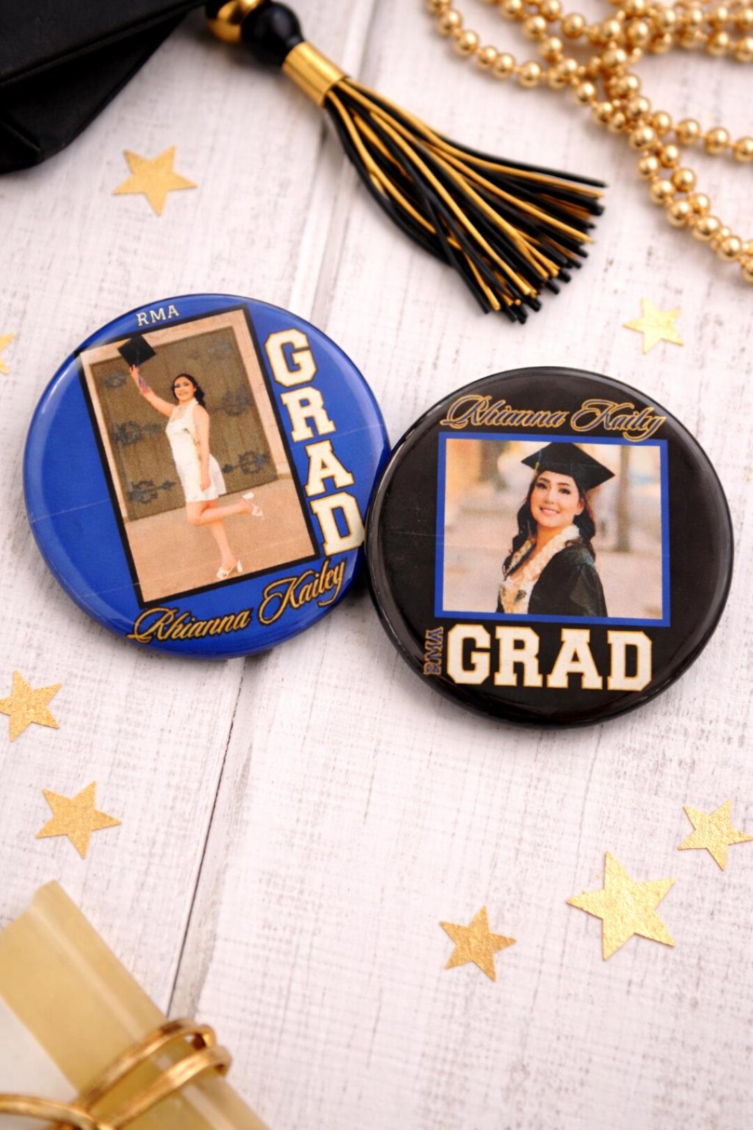 Custom Graduation Photo Button | Personalized Senior Grad Party Favor ...