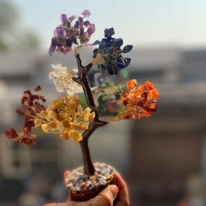 300 Beads 7 Chakra Gems stone Crystal Tree for  Home Décor