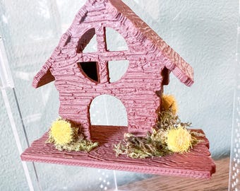 Cabaña de madera para arañas saltarinas / Accesorio para recinto / Hábitat decorativo para jardín