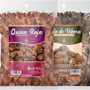 Natural de Mexico Quina Roja y Palo de Vibora Two Pack Herb Herbal Tea 4 oz