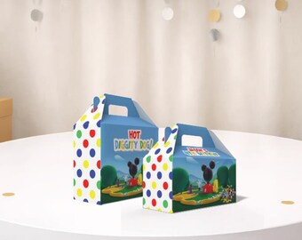 Mickey Mouse clubhouse party favor treat gable candy gift boxes birthday party event decorations