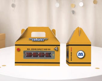 Monsters inc Deluxe scream canister party favor treat gable candy gift boxes birthday party event decorations