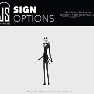 Nightmare before Christmas movie jack skellington sally character props halloween birthday party yard sign lawn decor decoration cut out Jack Only