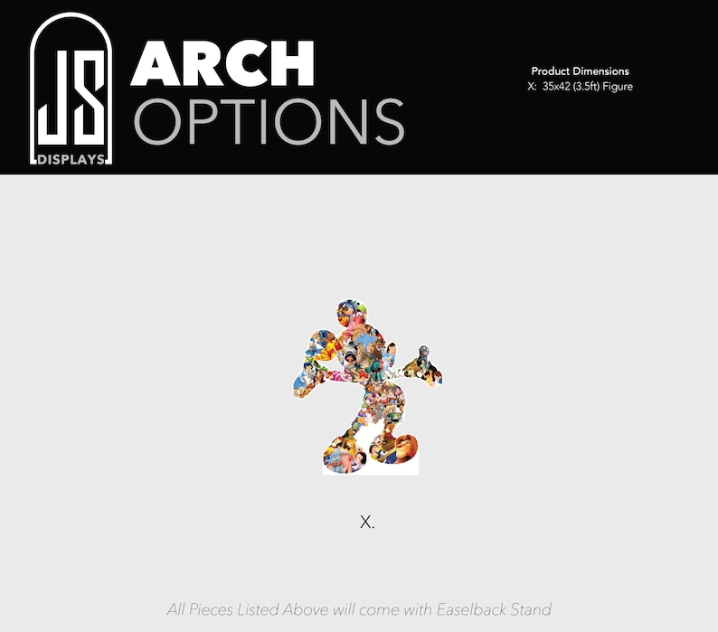 Cinderella castle iconic Mickey Mouse birthday bridal baby shower photo props themed arch backdrop photo wall sign decor display Figure - X Only