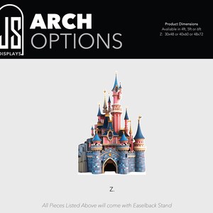 Cinderella castle iconic Mickey Mouse birthday bridal baby shower photo props themed arch backdrop photo wall sign decor display Arch - Z Only